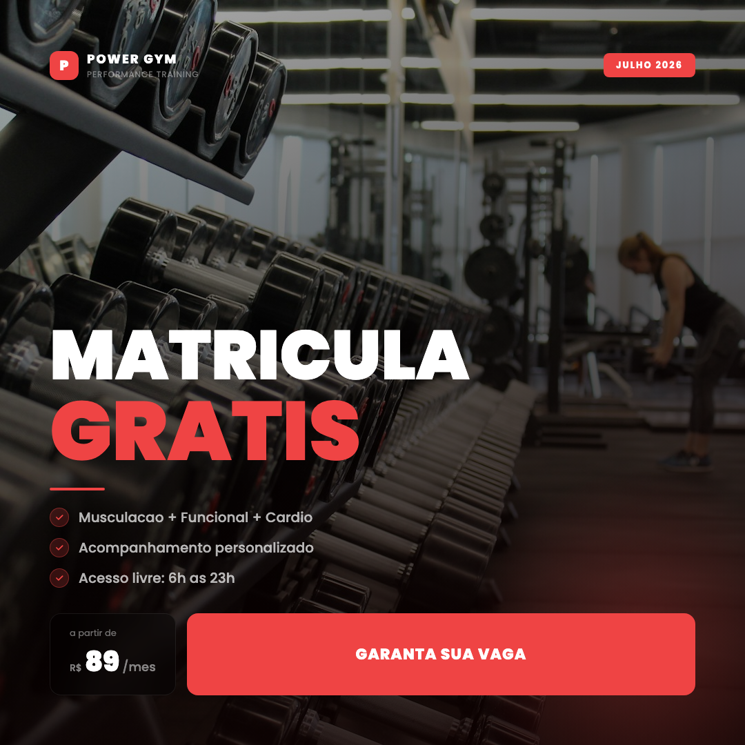 Matrícula grátis — Academia