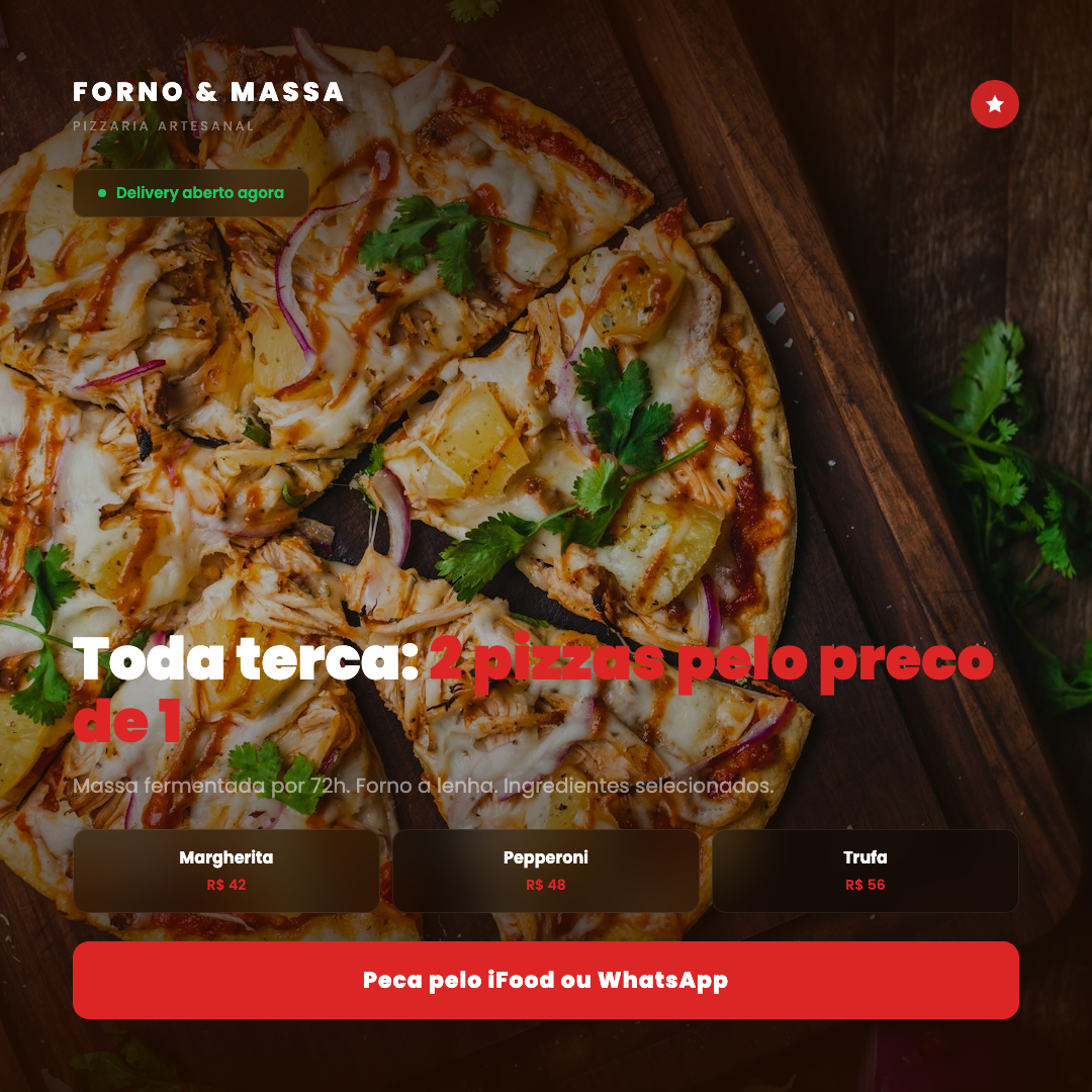 Promo — Pizzaria artesanal