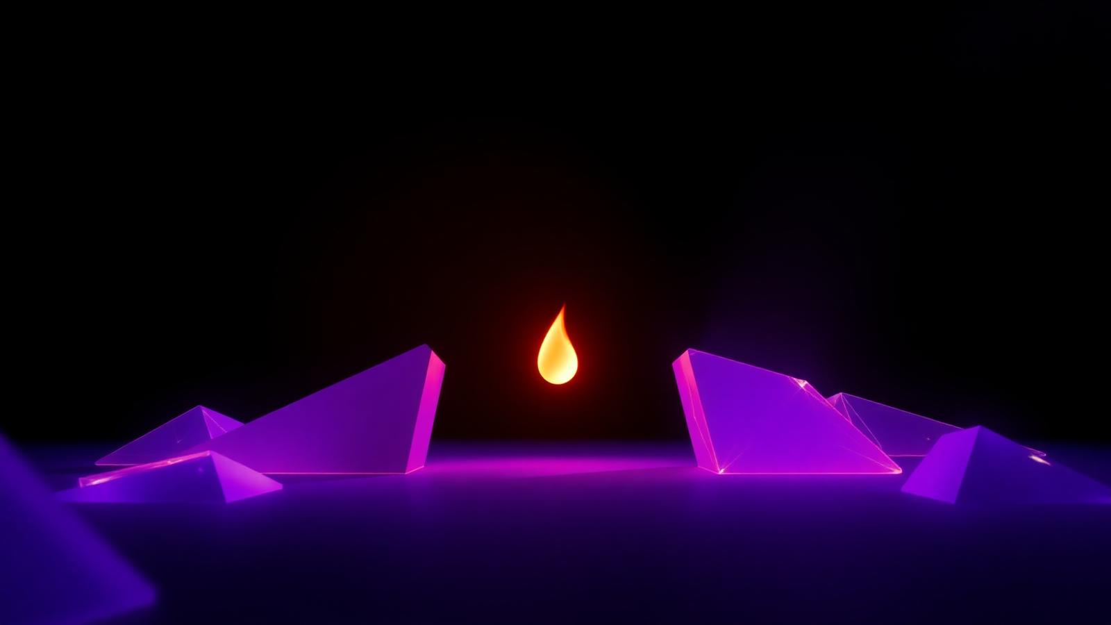 Partícula de luz testando-se contra obstáculos geométricos