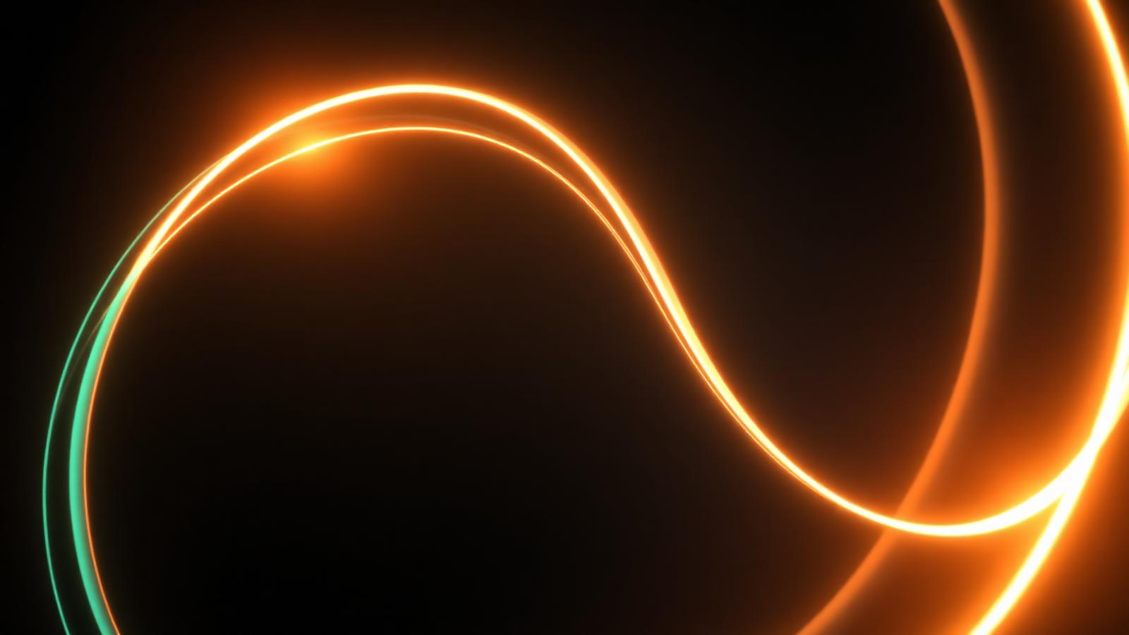 Fita de luz circular representando um ciclo de retorno